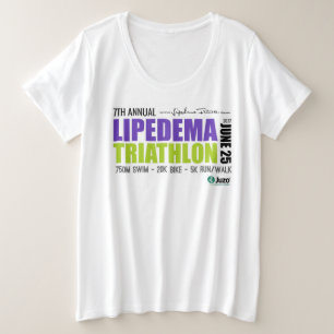 Camiseta Plus Size 2022 Lipedema Triathlon - Plus Size Shirt