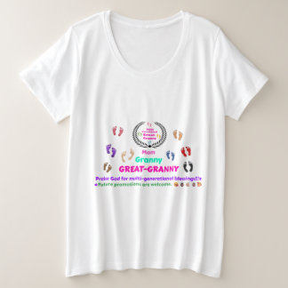Camiseta Plus Size 2025 Great-Granny Commemorative