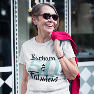 Camiseta Plus Size 50 e Festa de aniversário personalizada fabulosa