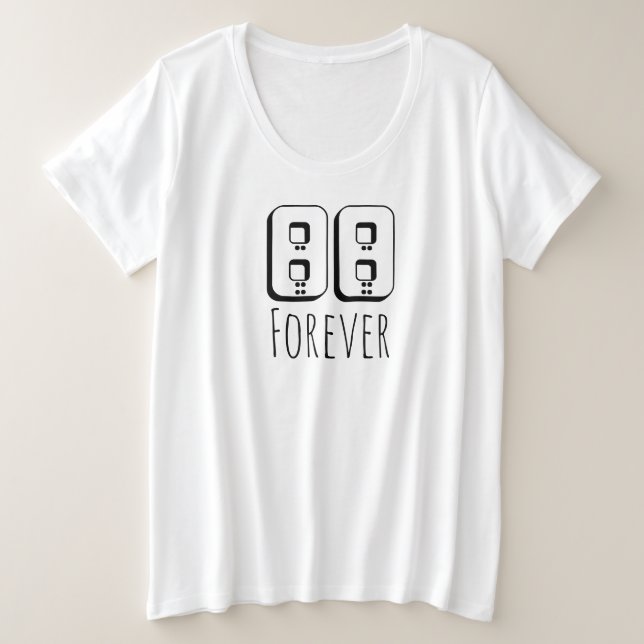 Camiseta Plus Size 88 Forever T-Shirt (Frente do Design)