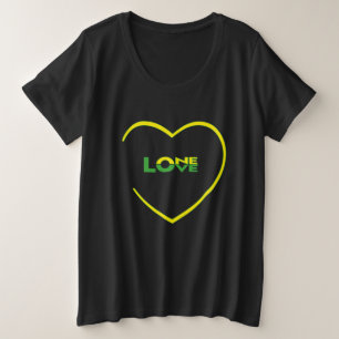 Camiseta Plus Size A bandeira jamaicana do One Love One Heart é color