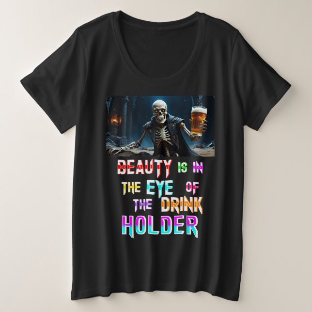 Camiseta Plus Size A Beleza Está No Olho Do Bebê (Frente do Design)