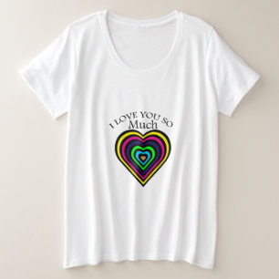 Camiseta Plus Size A cor do arco-íris descasca eu te amo o cervo do