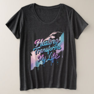 Camiseta Plus Size A cura transforma minha vida