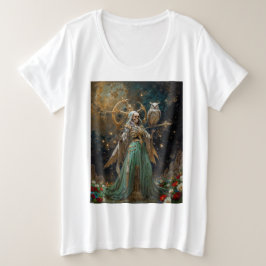 Camiseta Plus Size A Dama dos Ossos Sagrados Santa Morte