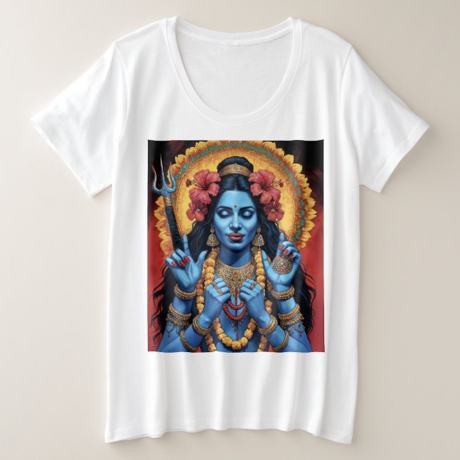 Camiseta Plus Size A Destruidora do Mal Deusa Kali (Frente do Design)
