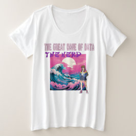 Camiseta Plus Size A Grande Onda de Dados