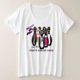 Camiseta Plus Size A Liga das Boliches Pinguins Personalizada