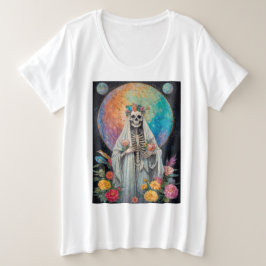 Camiseta Plus Size A Niña Blanca Santa Morte