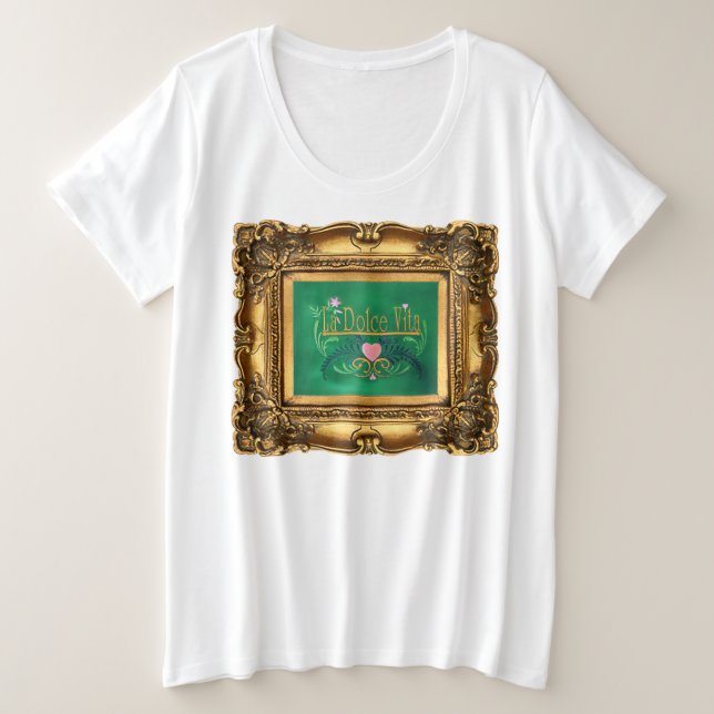 Camiseta Plus Size A vida doce é para mim (Frente do Design)