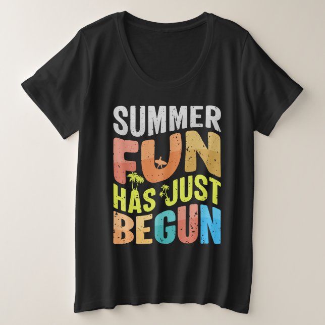 Camiseta Plus Size A vida é melhor na praia (Frente do Design)