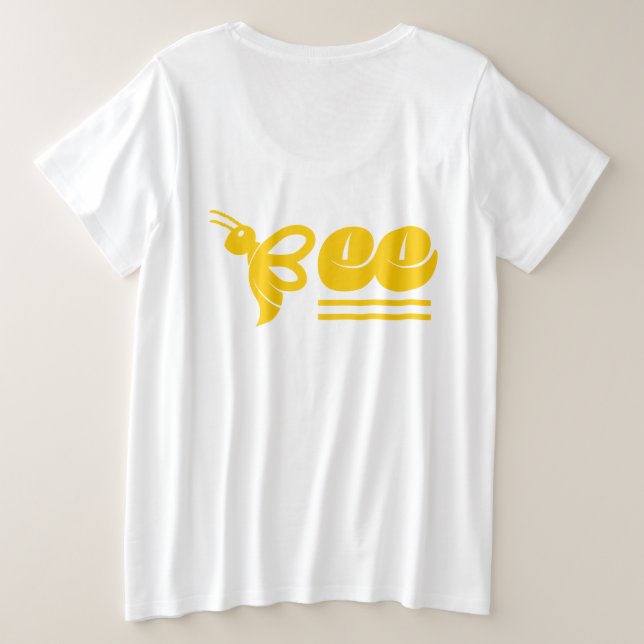 Camiseta Plus Size Abelha (Verso do Design)