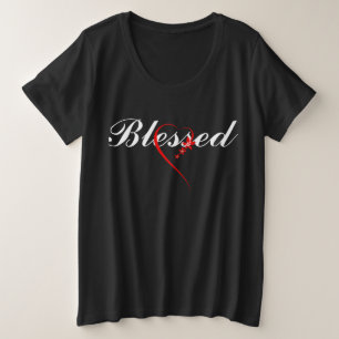 Camiseta Plus Size Abençoado