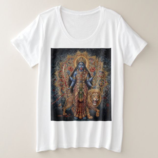 Camiseta Plus Size Abençoado por Kali (Frente do Design)
