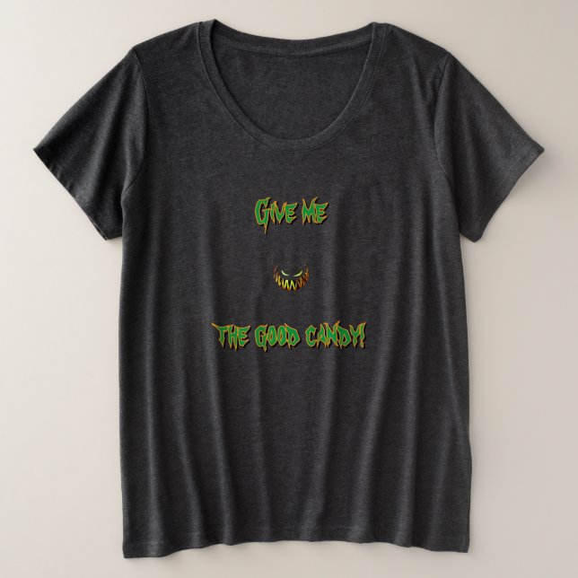 Camiseta Plus Size abóbora halloween  (Frente do Design)