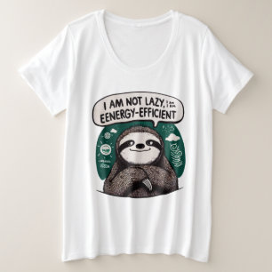 Camiseta Plus Size Abraçar Design de Laziness