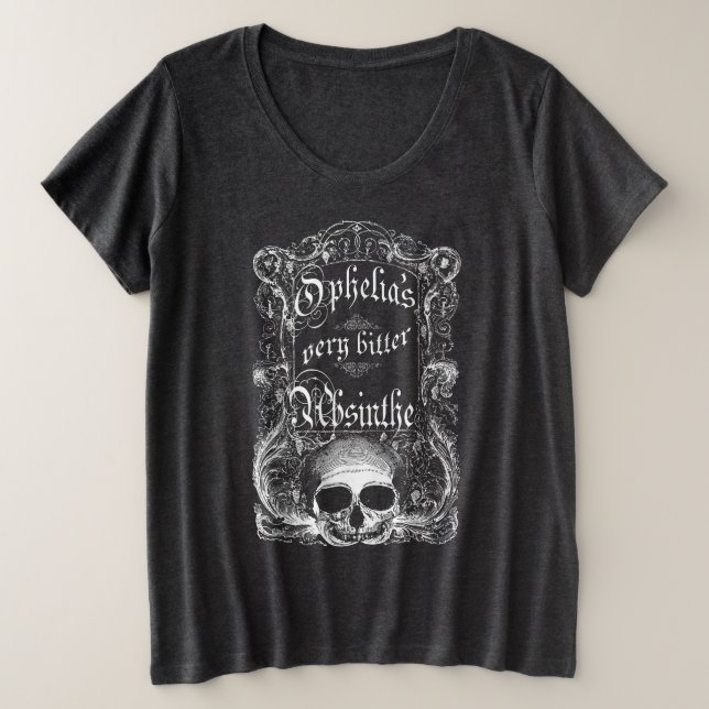 Camiseta Plus Size Absinto Muito Amargo de Ofélia (Frente do Design)