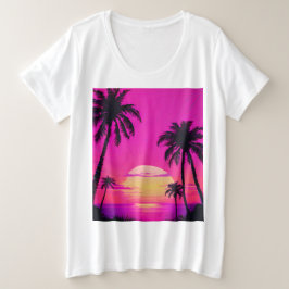 Camiseta Plus Size Abstract Tunnel Perspective with Two Figures