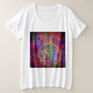 Camiseta Plus Size Abstrato de triquete