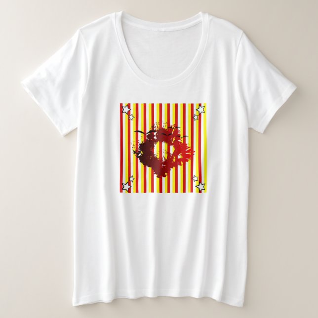 Camiseta Plus Size Abstrato riscado (Frente do Design)