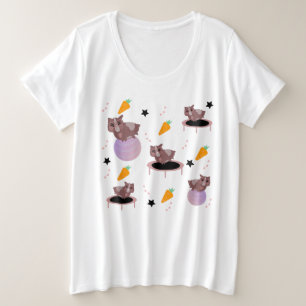 Camiseta Plus Size Academia de Ginástica para Porquinhos-da-Índia Des