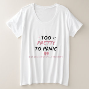 Camiseta Plus Size Adesivo Muito Bonita Para Entrar em Pânico   Coque