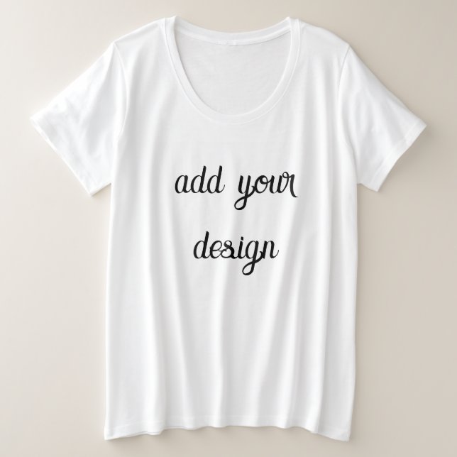 Camiseta Plus Size adicionar seu design (Frente do Design)