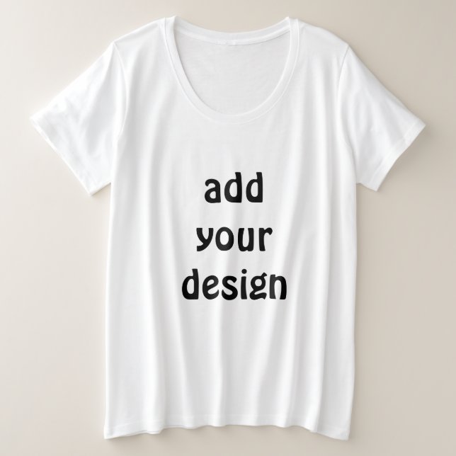Camiseta Plus Size adicionar seu design (Frente do Design)