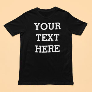 Camiseta Plus Size Adicione seu próprio texto personalizado aqui pret