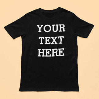 Camiseta Plus Size Adicione seu próprio texto personalizado aqui pret