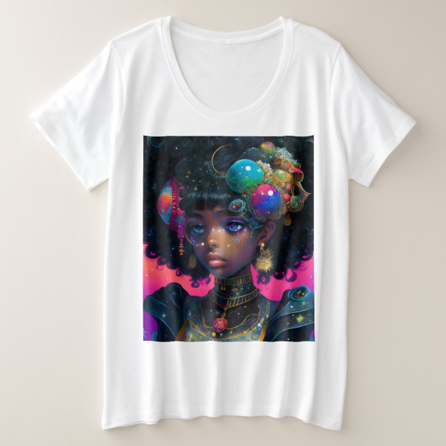 Camiseta Plus Size Adorned Knight (Frente do Design)