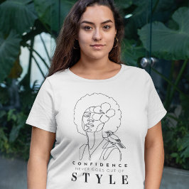 Camiseta Plus Size Afirmação positiva de confiança e beleza