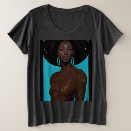 Camiseta Plus Size Afro Futuristic