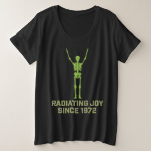 Camiseta Plus Size Alegria Radiante desde 1972 Skeleton Rad Tech Humo
