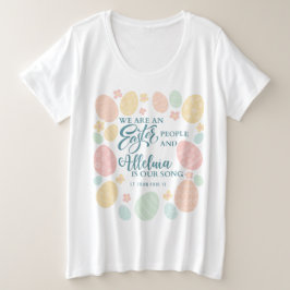 Camiseta Plus Size Aleluia Ovos de Páscoa