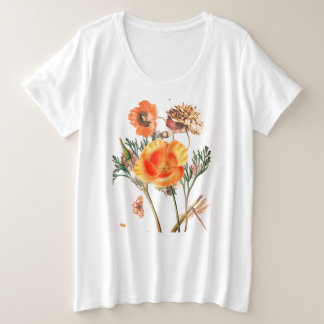 CAMISETA PLUS SIZE ALÉM DO TAMANHO DO ALGODÃO T-SHIRT COM PAPAS