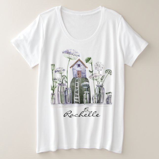 Camiseta Plus Size Algodão de Fairytale da Rainha Anne (Frente do Design)