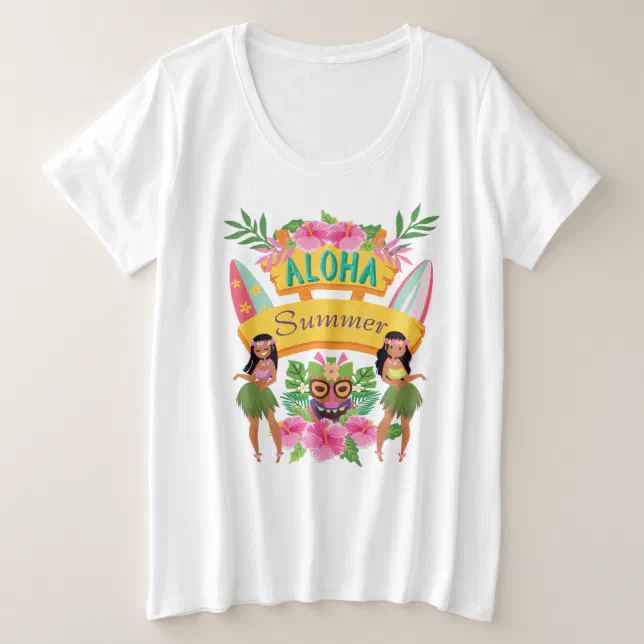 T-shirt Feminina Aloha Paradise Branca