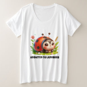 Camiseta Plus Size Amantes de ladybug de corte personalizáveis