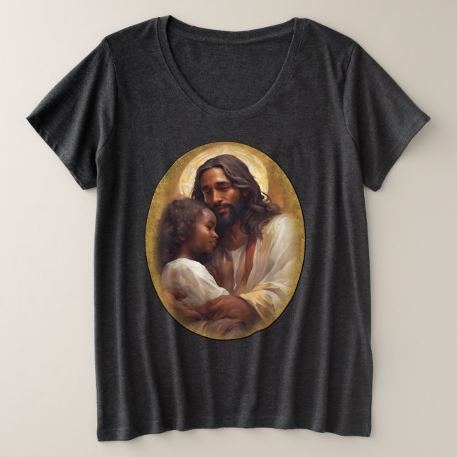 Camiseta Plus Size Amar um ao outro (Frente do Design)