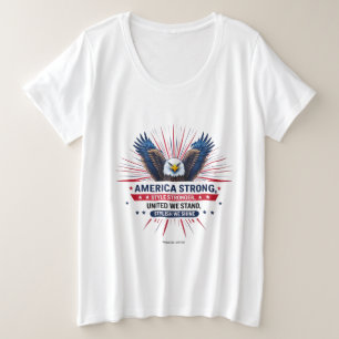 Camiseta Plus Size América Forte - Espírito Negrito, Estilo Radiante