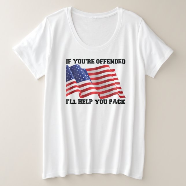 Camiseta Plus Size American patriot  (Frente do Design)