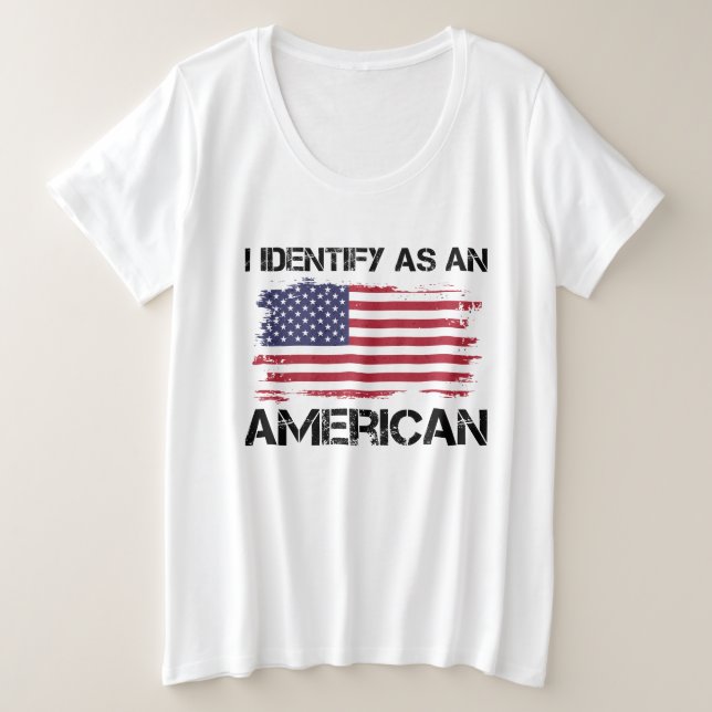 Camiseta Plus Size Americano 4 de julho (Frente do Design)