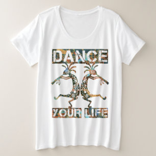 Camiseta Plus Size americanos nativos Kokopelli - Dance sua vida 1