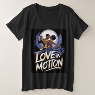 Camiseta Plus Size Amor em Movimento - Arte Romântica em Dança Africa