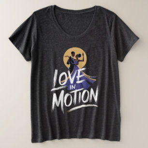 Camiseta Plus Size Amor em Movimento - Arte Romântica em Dança Africa