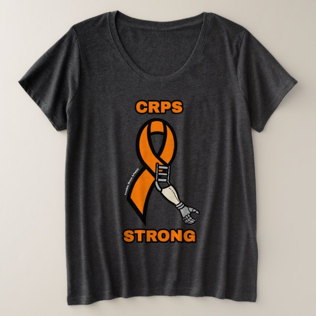 Camiseta Plus Size Amputee...CRPS (Frente do Design)