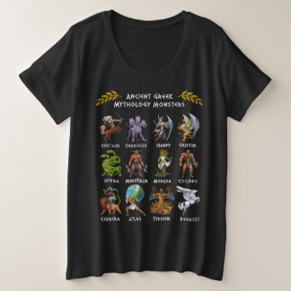 Camiseta Plus Size Ancient Greek Mythology Monsters