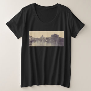 Camiseta Plus Size Angel Castle e Vaticano dome