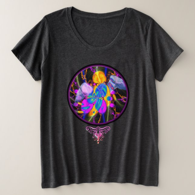 Camiseta Plus Size ANGEL HEART “Cura com Amor” (Frente do Design)